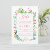 アロハトロピカルバースデーパーティールアウ（ハワイ式宴会）招待状 招待状 (スタンド正面)