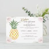 アロハトロピカルパイナップルビーチ結婚式招待状 招待状 (スタンド正面)