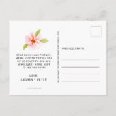 アロハトロピカルパイナップルピンクフローラハワイムービング 案内ポストカード (裏面)