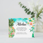 アロハトロピカルパイナップルピンクフローラハワイムービング 案内ポストカード (スタンド正面)