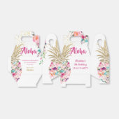 アロハトロピカルパイナップルピンクフローラ誕生日 フェイバーボックス (折り畳みなし)