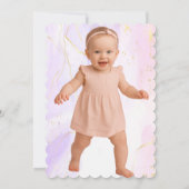 アロハトロピカルパイナップルフラワールアウフォトバースデー 招待状 (裏面)