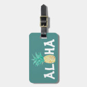 アロハトロピカルパイナップルラゲッジタグ ラゲッジタグ (正面縦)