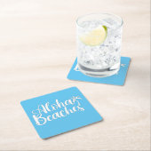 アロハトロピカルビーチデザイン スクエアペーパーコースター (インサイチュ)