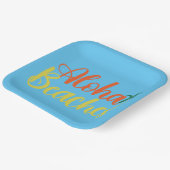 アロハトロピカルビーチデザイン ペーパープレート (傾斜あり)