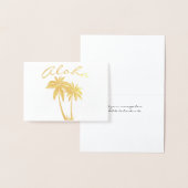 アロハトロピカルビーチパーティー誕生日ありがとう 箔カード (ディスプレー)