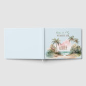 アロハトロピカルビーチパームツリーウェディング ゲストブック (全面)