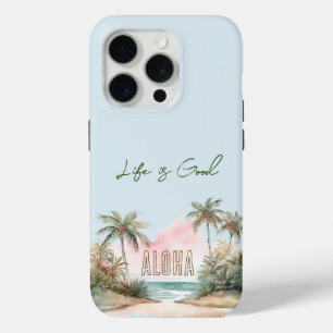 アロハトロピカルビーチパームツリーズ iPhone 15 PROケース