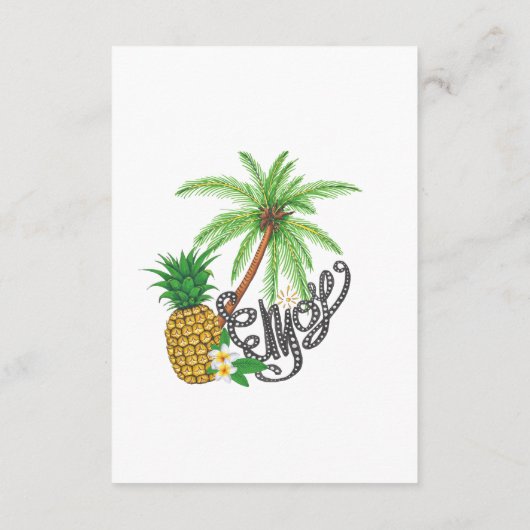 アロハトロピカルビーチ結婚式ゲスト詳細 エンクロージャーカード (裏面)