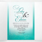 アロハトロピカルビーチ結婚式 三つ折り招待状 (内部中)