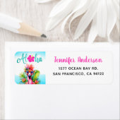 アロハトロピカルフラミンゴ差出人住所 ラベル (インサイチュ)