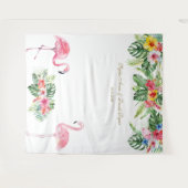 アロハトロピカルフラワーズウェディングフォトブースプロップ タペストリー (正面(横))