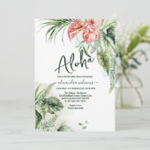 アロハトロピカルフラワーベイビーシャワー 招待状 (スタンド正面)