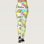 アロハトロピカルフラワーレギンス レギンス (裏面)