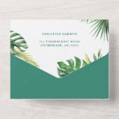 アロハトロピカルフローラベビーシャワー&オムツラッフル オールインワン招待状 (裏面)