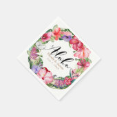 アロハトロピカルフローラリースルアウ（ハワイ式宴会）ウェディングパーティー スタンダードカクテルナプキン (角)