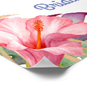 アロハトロピカルフローラルアウ(ハワイ式宴会)ウェルカムサイン ポスター (角)