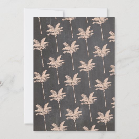 アロハトロピカルフローラ婚約招待状ヴィンテージ 招待状 (裏面)