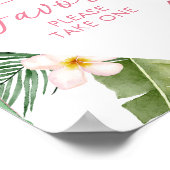 アロハトロピカルフローラ誕生日ウィズサイン ポスター (角)