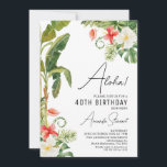 アロハトロピカルフローラ40th誕生日招待状 招待状<br><div class="desc">アロハ熱帯フローラ40th誕生日招待状夏の熱帯テーマの誕生日の招待状いくつかの熱帯フローラアレンジメントとバナナの植物の木。夏素晴らしや屋外の誕生祝いで、任意の年齢に使用できる。</div>