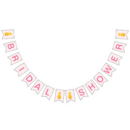 アロハトロピカルブライダルシャワー バンティングフラッグ