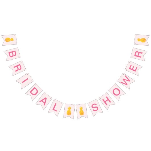 アロハトロピカルブライダルシャワー バンティングフラッグ (全)