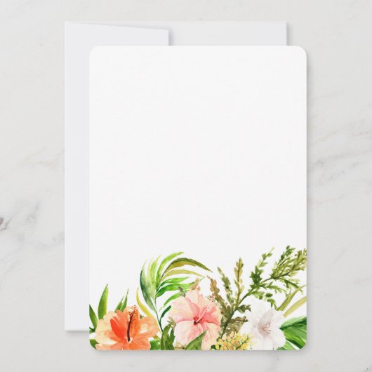 アロハトロピカルリタイオメントパーティの招待状 招待状 (裏面)