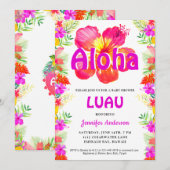 アロハトロピカルルアウベイビーシャワー招待状 招待状 (正面/裏面)
