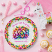 アロハトロピカルルアウ誕生日パーティー ペーパープレート (パーティー)