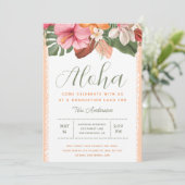 アロハトロピカルルアウ(ハワイ式宴会)スタイリッシュ卒業パーティー 招待状 (スタンド正面)
