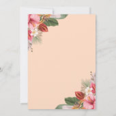 アロハトロピカルルアウ(ハワイ式宴会)スタイリッシュ卒業パーティー 招待状 (裏面)