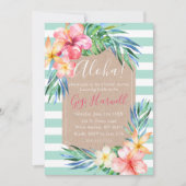 アロハトロピカルルアウ(ハワイ式宴会)ハワイアンブライダルシャワーインビタ 招待状 (正面)