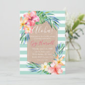 アロハトロピカルルアウ(ハワイ式宴会)ハワイアンブライダルシャワーインビタ 招待状 (スタンド正面)