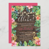 アロハトロピカルルアウ(ハワイ式宴会)ハワイアンブライダルシャワー 招待状 (正面/裏面)
