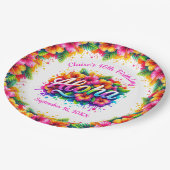 アロハトロピカルルアウ(ハワイ式宴会)バースデーパーティー ペーパープレート (アングル)