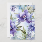 アロハトロピカルルアウ(ハワイ式宴会)パーティー卒業紫 招待状 (裏面)