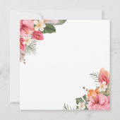 アロハトロピカルルアウ（ハワイ式宴会）パーティー誕生日 招待状 (裏面)