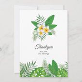 アロハトロピカルルアウ(ハワイ式宴会)ビーチ結婚式 サンキューカード (正面)