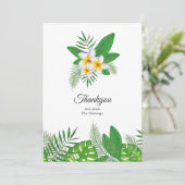 アロハトロピカルルアウ（ハワイ式宴会）ビーチ結婚式 サンキューカード (スタンド正面)