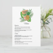 アロハトロピカルルアウ（ハワイ式宴会）ビーチ結婚式 メニュー (スタンド正面)