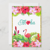 アロハトロピカルルアウ(ハワイ式宴会)フローラバースデーパーティー 招待状 (裏面)