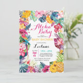 アロハトロピカルルアウ(ハワイ式宴会)ベビーシャワー 招待状 (スタンド正面)