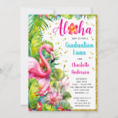 アロハトロピカルルアウ（ハワイ式宴会）卒業パーティー 招待状 (正面)