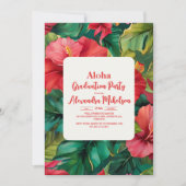 アロハトロピカルルアウ（ハワイ式宴会）卒業パーティー 招待状 (正面)