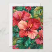 アロハトロピカルルアウ（ハワイ式宴会）卒業パーティー 招待状 (裏面)