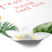 アロハトロピカルルアウ(ハワイ式宴会)誕生日ウィズサイン ポスター (角)