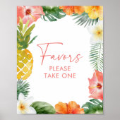 アロハトロピカルルアウ(ハワイ式宴会)誕生日ウィズサイン ポスター (正面)