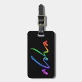 アロハトロピカルレタリングハワイ書道 ラゲッジタグ (正面縦)