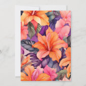 アロハトロピカル卒業ルアウ(ハワイ式宴会)パーティー 招待状 (裏面)