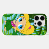 アロハニーパームズハワイアンブロンドヘアフラガールC Case-Mate iPhoneケース (裏面 (横))